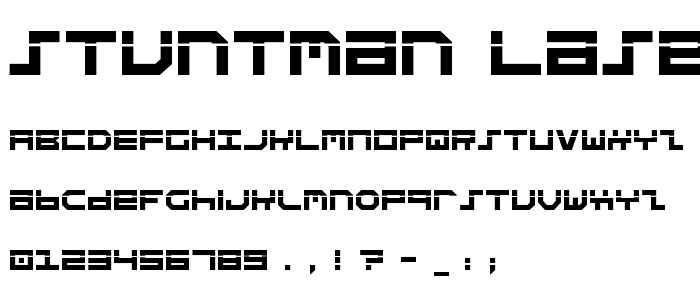 Stuntman Laser font